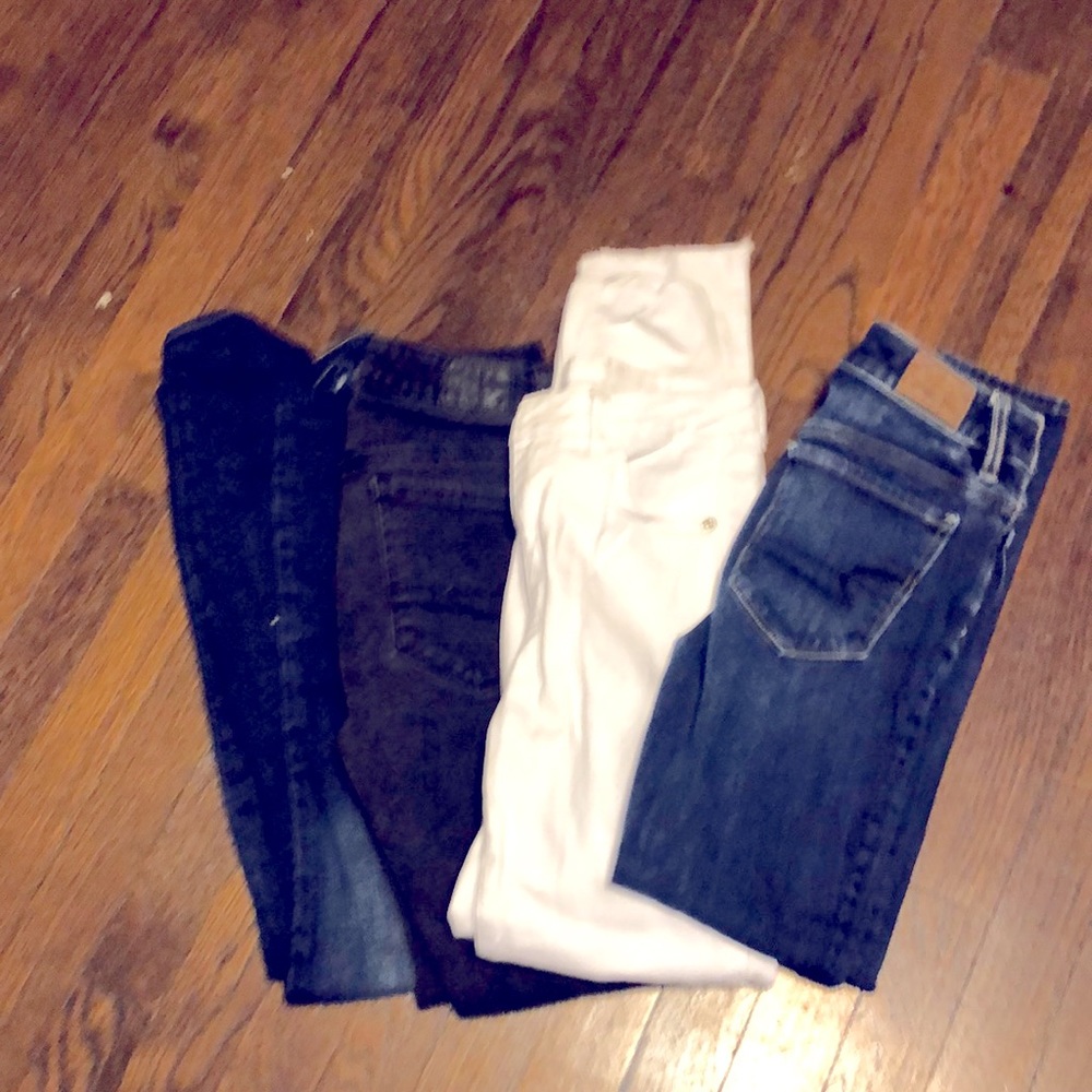 American eagle and old navy size 0 jeans and color jeans